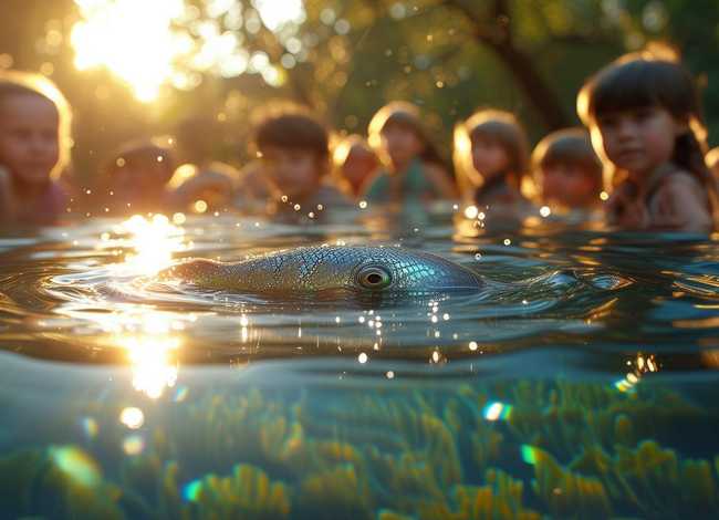 水中的儿童故事；水里的怪物幼儿故事