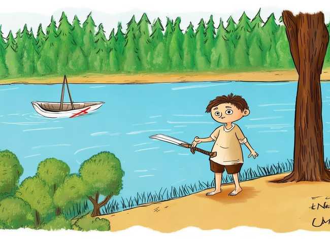 刻舟求剑的故事儿童英语版、刻舟求剑的英语作文故事