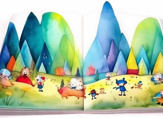 儿童水彩故事书，儿童水彩画书
