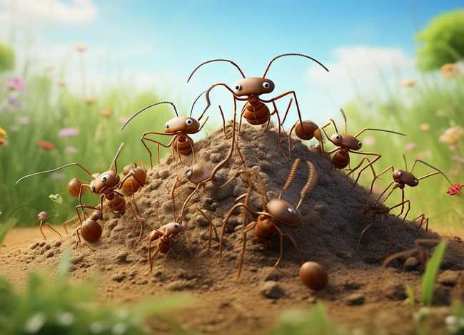 蚂蚁的秘密儿童创意画；蚂蚁的秘密简笔画