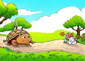 龟兔赛跑的幼儿故事；龟兔赛跑的幼儿故事图片