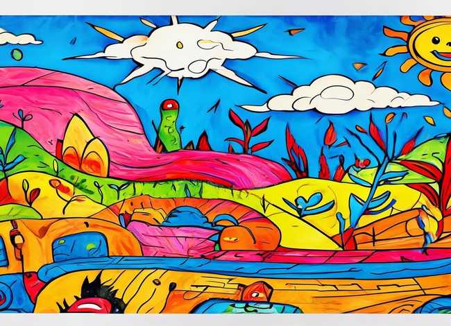 线描画儿童作品（线描画儿童作品图片）