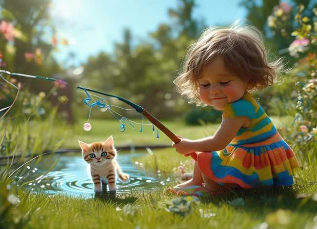 儿童故事《小猫钓鱼》（小猫钓鱼幼儿故事）