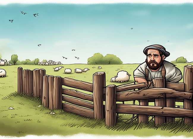 亡羊补牢的寓言故事怎么画，亡羊补牢的寓言故事怎么画简单