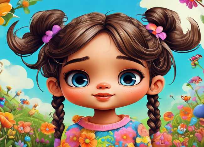 儿童图画素材女孩儿、儿童图画素材女孩儿图片