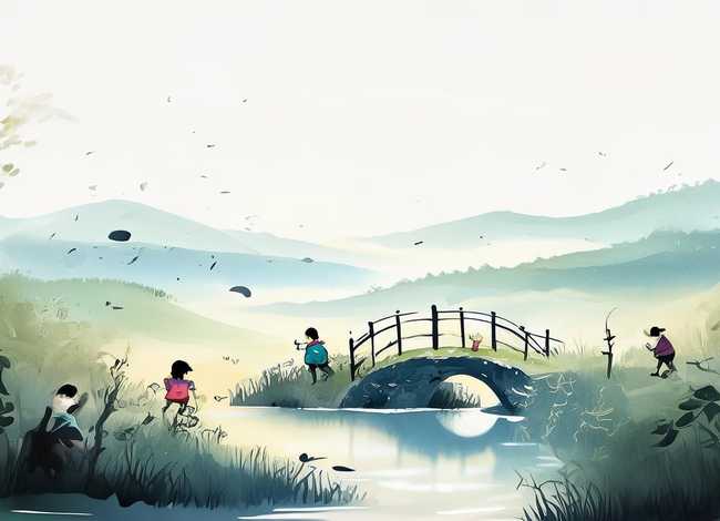 儿童水墨画图片 - 儿童水墨画风景图片