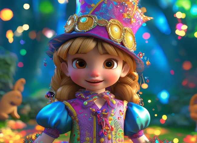 童话人物cosplay儿童女童 童话人物儿童画