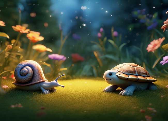 儿童故事小蜗牛和小乌龟，睡前故事小蜗牛和小乌龟