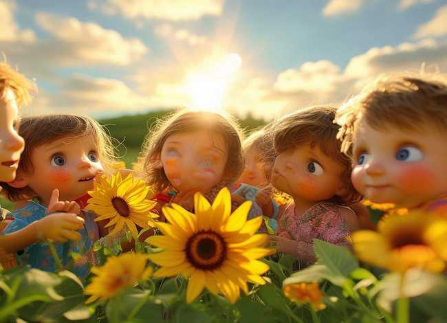 关于向日葵的小故事儿童；有关向日葵的小故事
