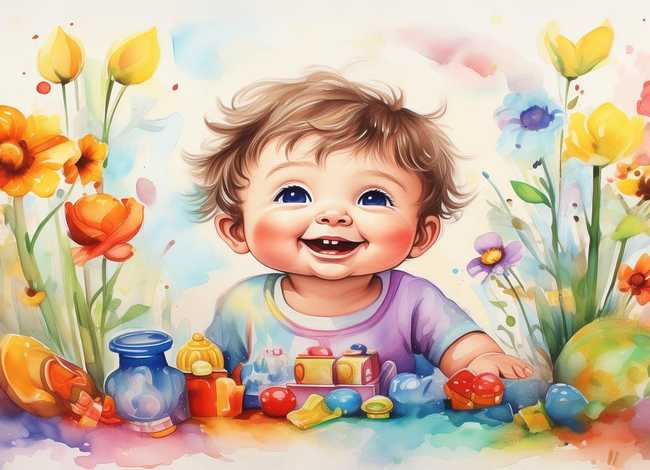 水粉画儿童 - 水粉画儿童简单