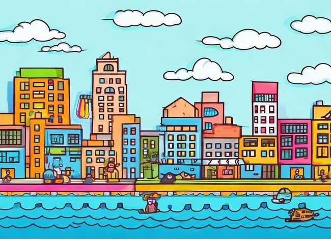 儿童画天津城市 - 天津儿童简笔画