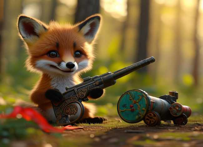 小故事小狐狸 - 故事小狐狸的枪和炮 小故事小狐狸 - 故事小狐狸的枪和炮