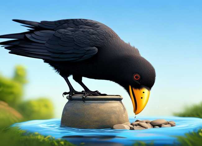 儿童故事ppt课件乌鸦喝水，幼儿绘本ppt课件乌鸦喝水