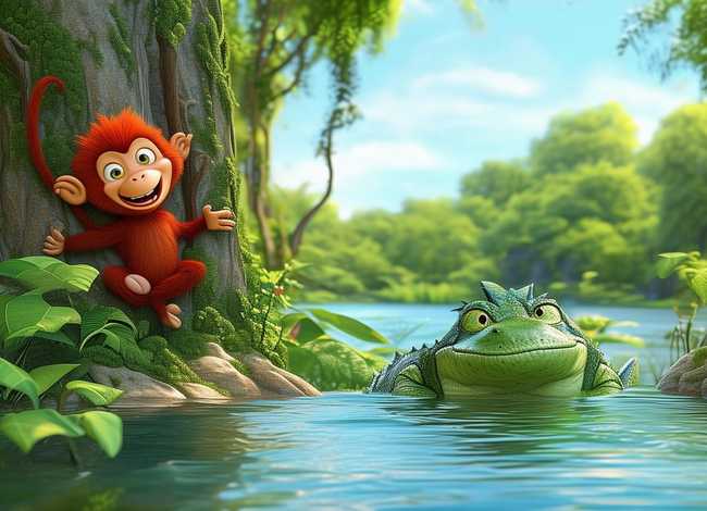 儿童故事大全猴子和鳄鱼（幼儿故事猴子和鳄鱼的故事）