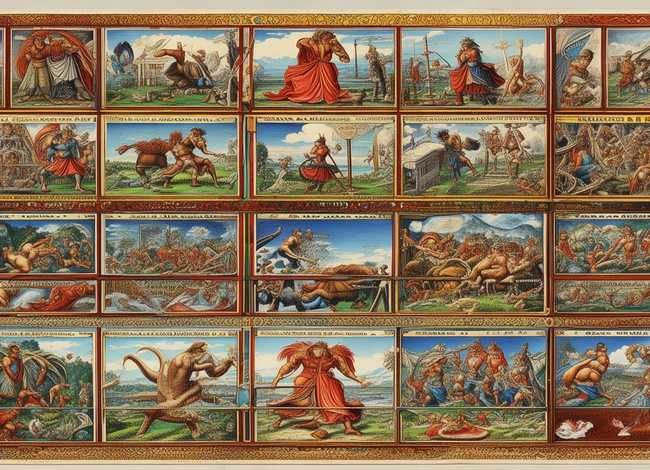 神话故事连环画6张故事，神话故事连环画6张故事书