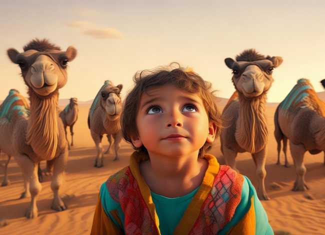 骆驼儿童图画（骆驼儿童图画大全）