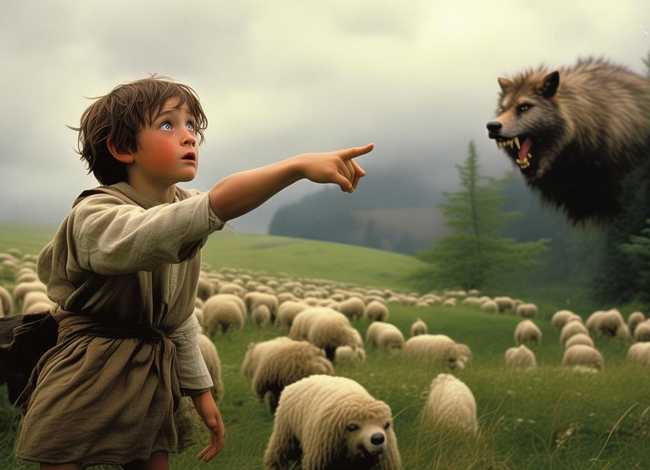 小孩故事狼来了（放羊的小孩故事狼来了）