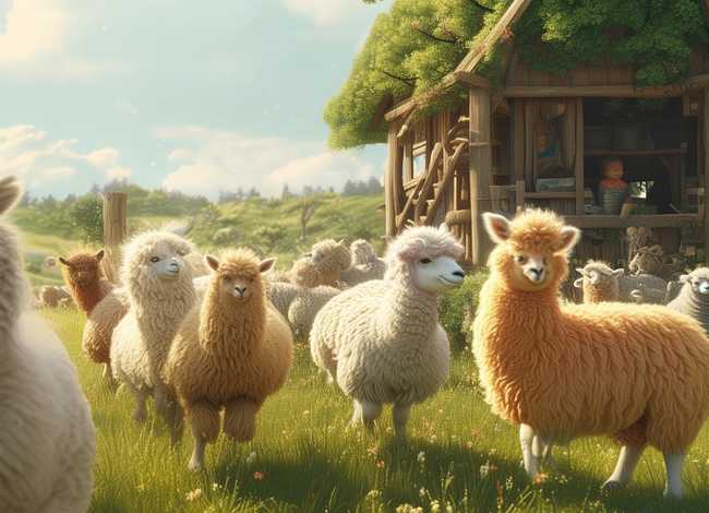 儿童故事羊驼故事 羊驼和羊的故事