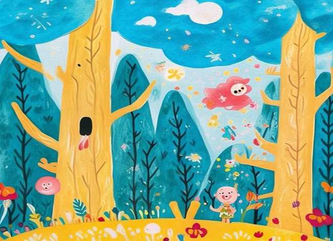 儿童故事插画简约、儿童故事插画优秀作品图片