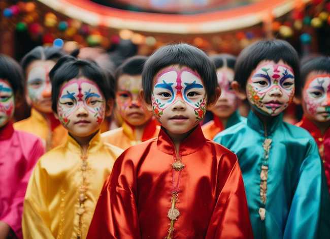 儿童古装舞台妆图片 儿童舞台古装化妆图片