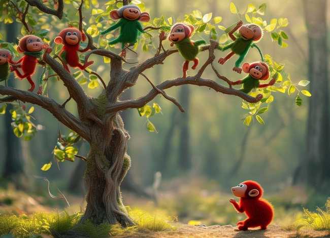 树上七个猴地上一个猴谜语，树上七个猴地上一个猴谜语怎么说