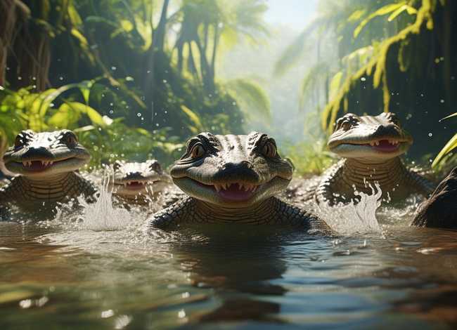 鳄鱼的幼儿故事 - 鳄鱼的幼儿故事视频