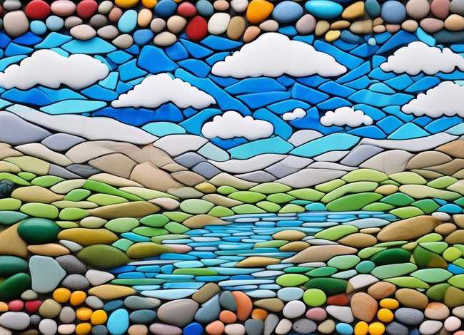 拼石头画图片大全 拼石头画图片大全简单