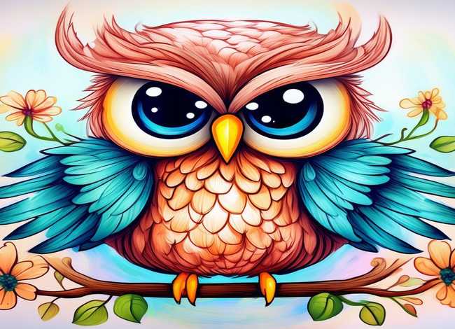 猫头鹰儿童画 猫头鹰儿童画简单又漂亮