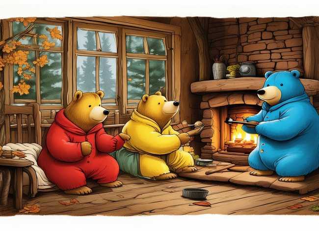 经典绘本《三只熊的故事》；经典绘本《三只熊的故事》图片