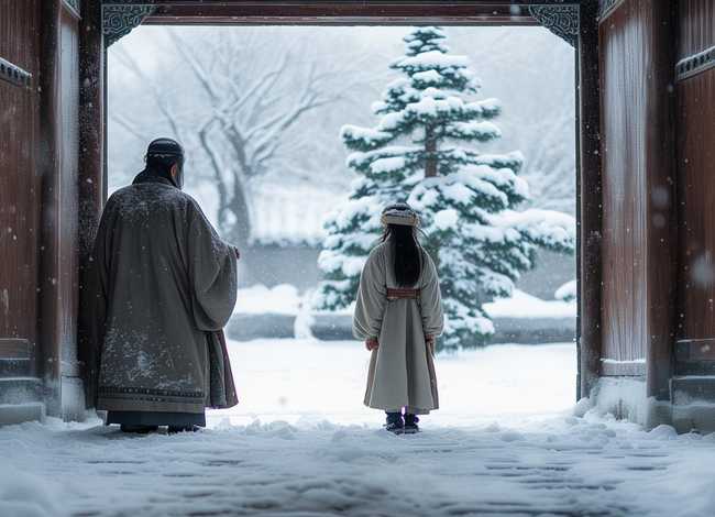 程门立雪的故事图片、程门立雪的故事图片简单