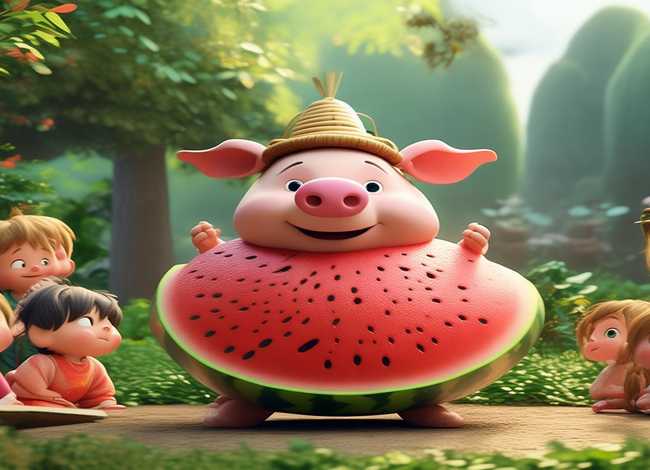猪八戒吃西瓜儿童故事在线听、幼儿故事猪八戒吃西瓜在线听