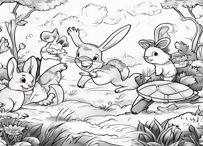 黑白连环画3-6岁儿童故事、黑白幼儿故事画 黑白连环画3-6岁儿童故事、黑白幼儿故事画