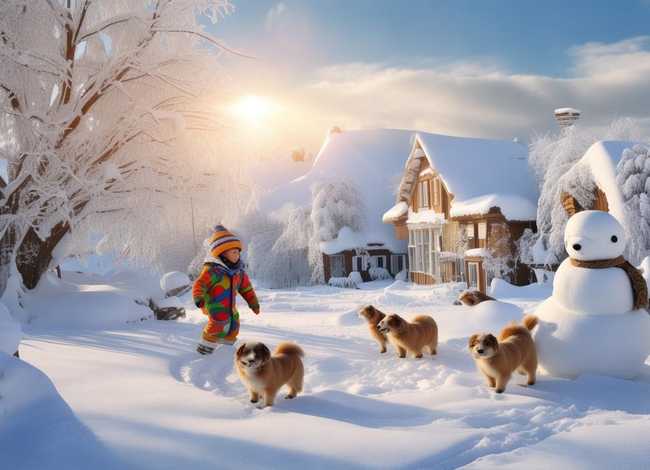 婴幼儿故事绘本《下雪了》、绘本故事《下雪了》故事内容