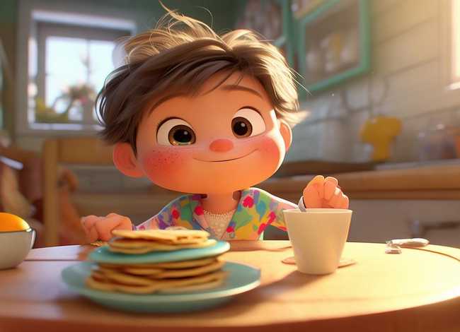 吃早餐的儿童画，吃早餐的儿童画怎么画