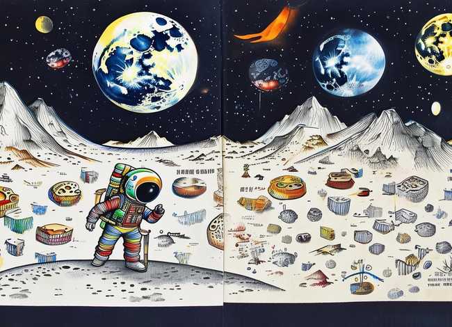 月球故事手抄报、月球故事手抄报怎么画