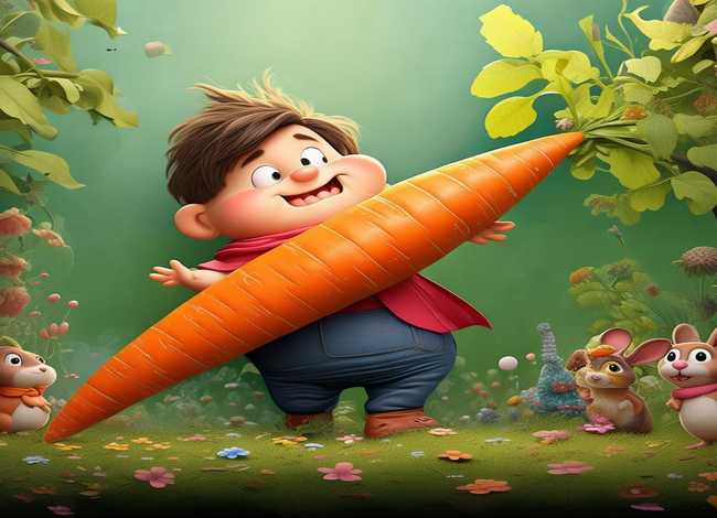 儿童故事拔萝卜封面 拔萝卜故事图片顺序