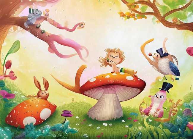 儿童故事插画配图 儿童故事配图插画