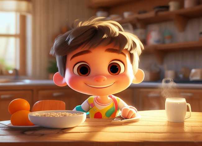 吃早餐的儿童画，吃早餐的儿童画怎么画