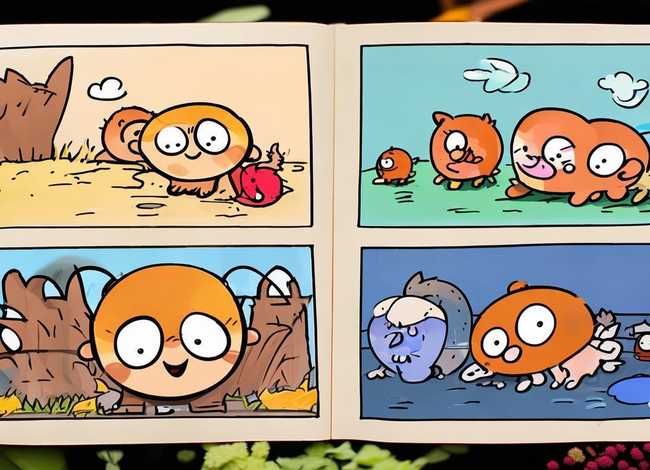 连环画幼儿故事简笔画、幼儿故事连环简笔画4格