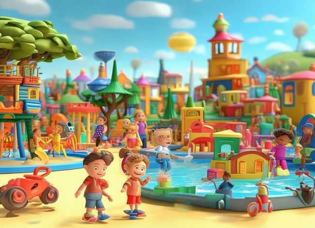 儿童我的城市故事创意画，我的城市幼儿园图画大全