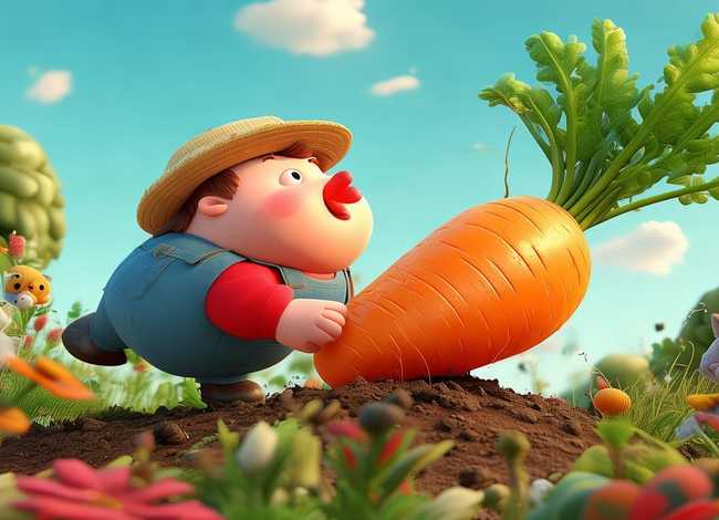 拔萝卜的故事儿童动画片，拔萝卜故事动画视频