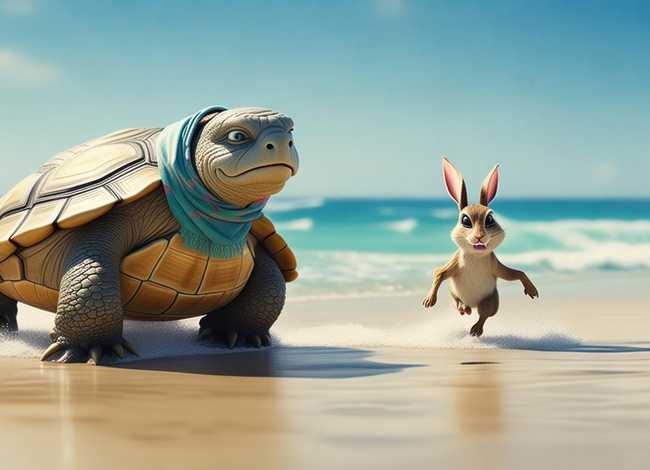 乌龟赛跑的故事 乌龟赛跑的故事英文版简单