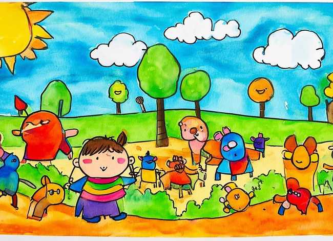 儿童水彩画简单图片 - 儿童水彩画图片大全简单图片大全 入门