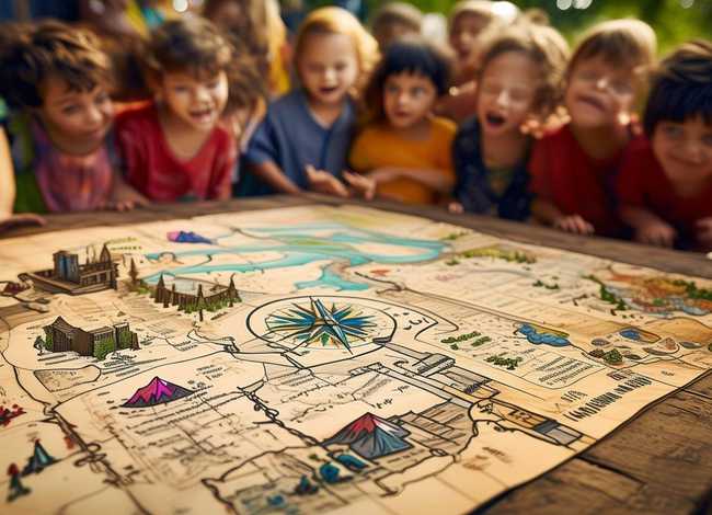 儿童宝藏寻宝故事经典播讲 儿童寻宝游戏藏宝图