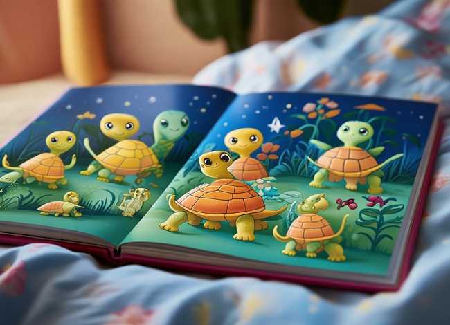 乌龟的故事书睡前儿童0-3岁，30小乌龟的故事睡前故事个字