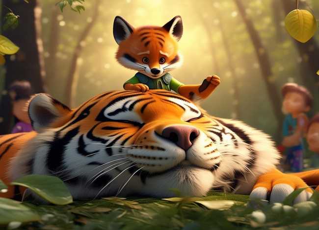 狐假虎威的故事儿童版粤语，狐假虎威的故事语音版