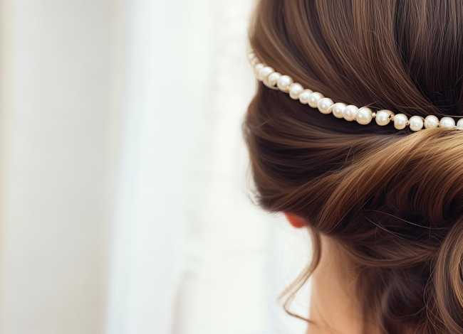 珍珠发带编发教程，珍珠发带编发教程图解