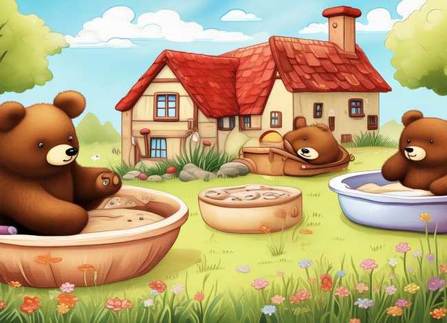 儿童故事三只熊的故事书（三只熊的故事绘本）