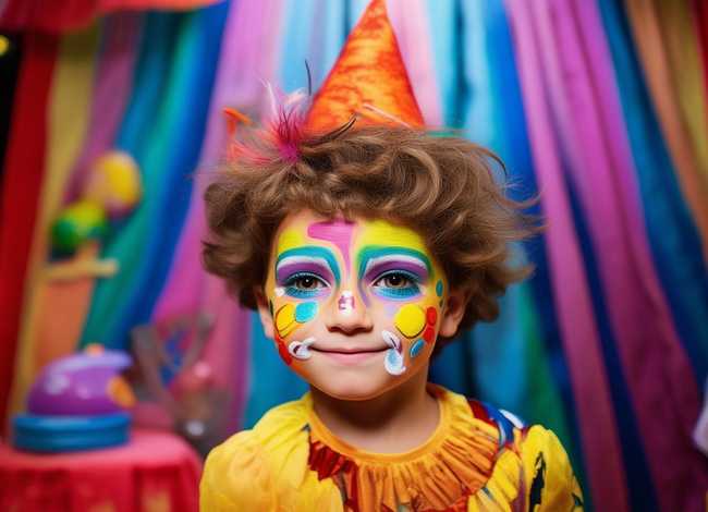 儿童妆容舞台；儿童妆容舞台妆男孩