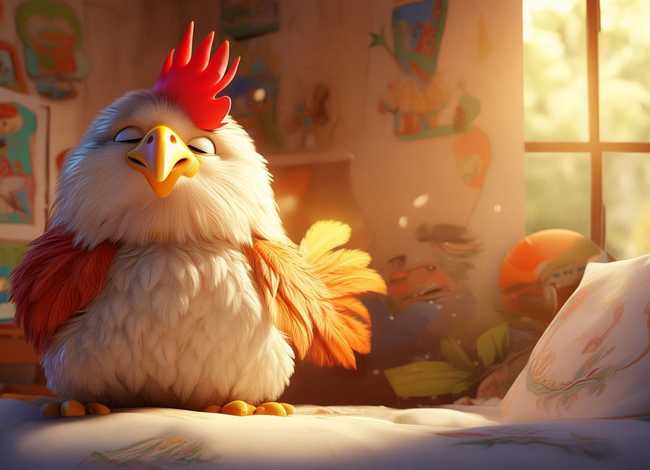 公鸡故事儿童睡前故事 公鸡的睡前故事